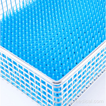 Estera de silicona para esterilización de instrumentos médicos.